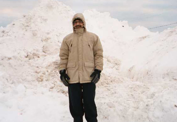 In a mall parking area